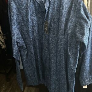 Van Heusen Navy Patterned Shirt